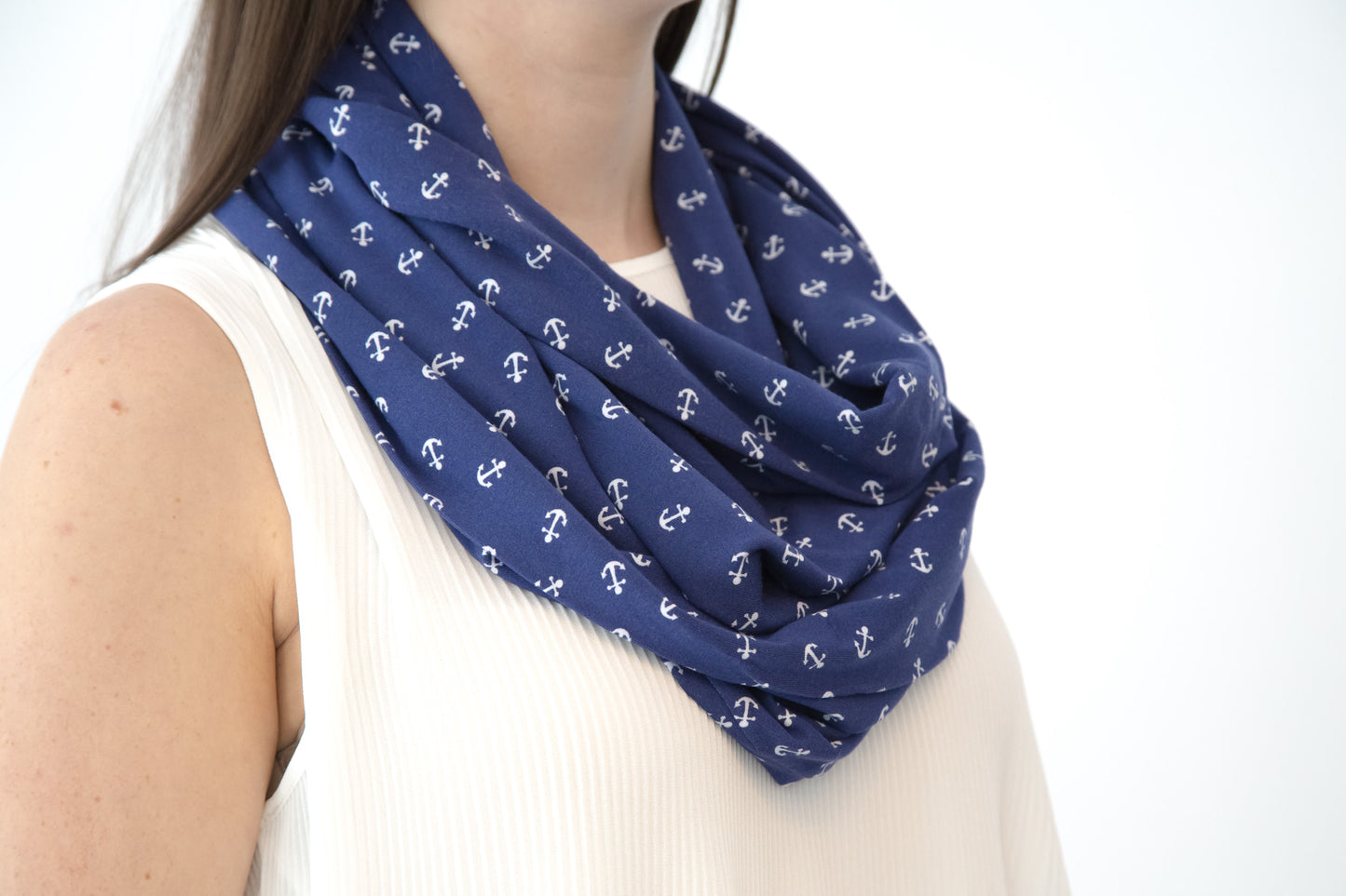 Foulard Baluchon bleu et ancres