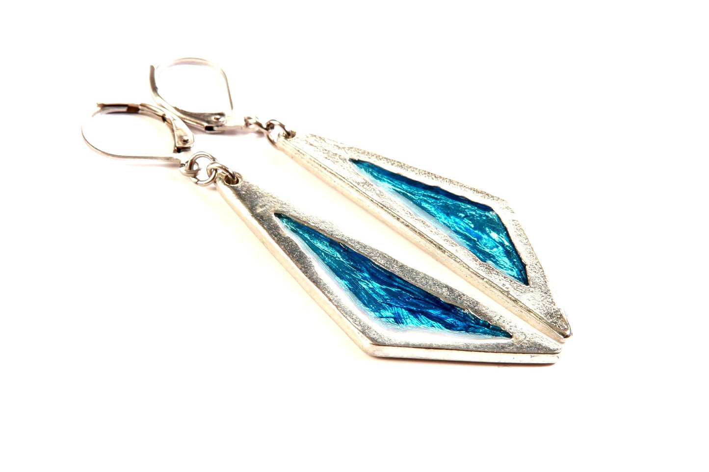 Suspendues à l'oreille Gros Triangle 45mm Naturel - Rouge Bijoux