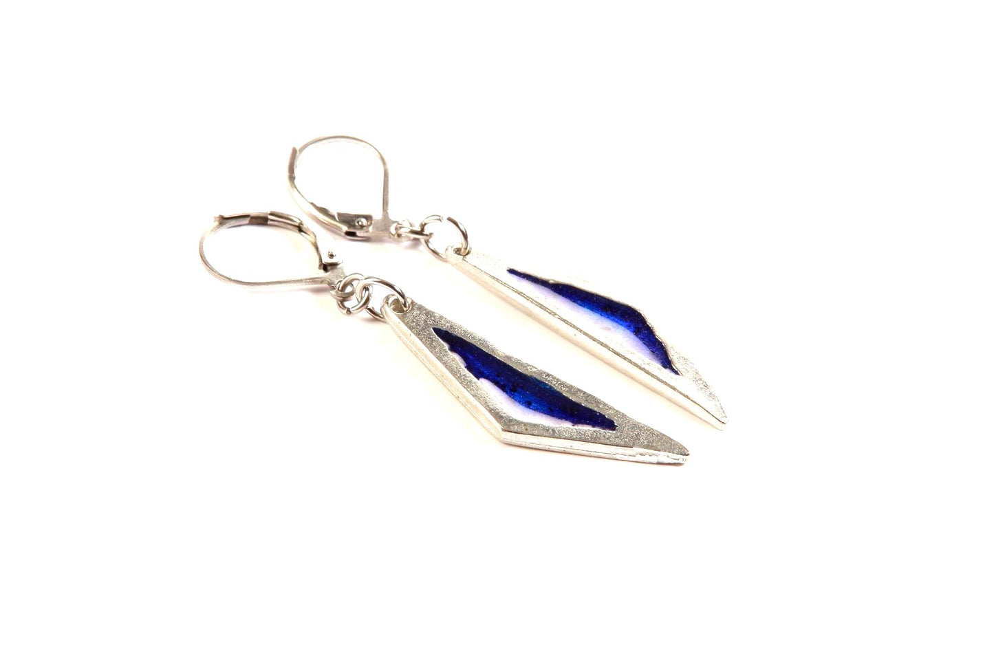 Suspendues à l'oreille Petit Triangle 32mm Naturel - Rouge Bijoux