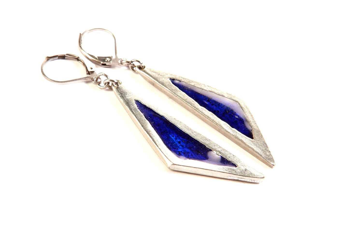 Suspendues à l'oreille Gros Triangle 45mm Naturel - Rouge Bijoux