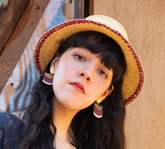 Boucles d'oreilles Scaffa - Bordeaux - Kazak