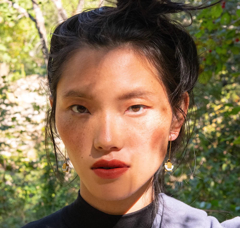 Boucles d'oreilles Smyrna - Howlite - Kazak