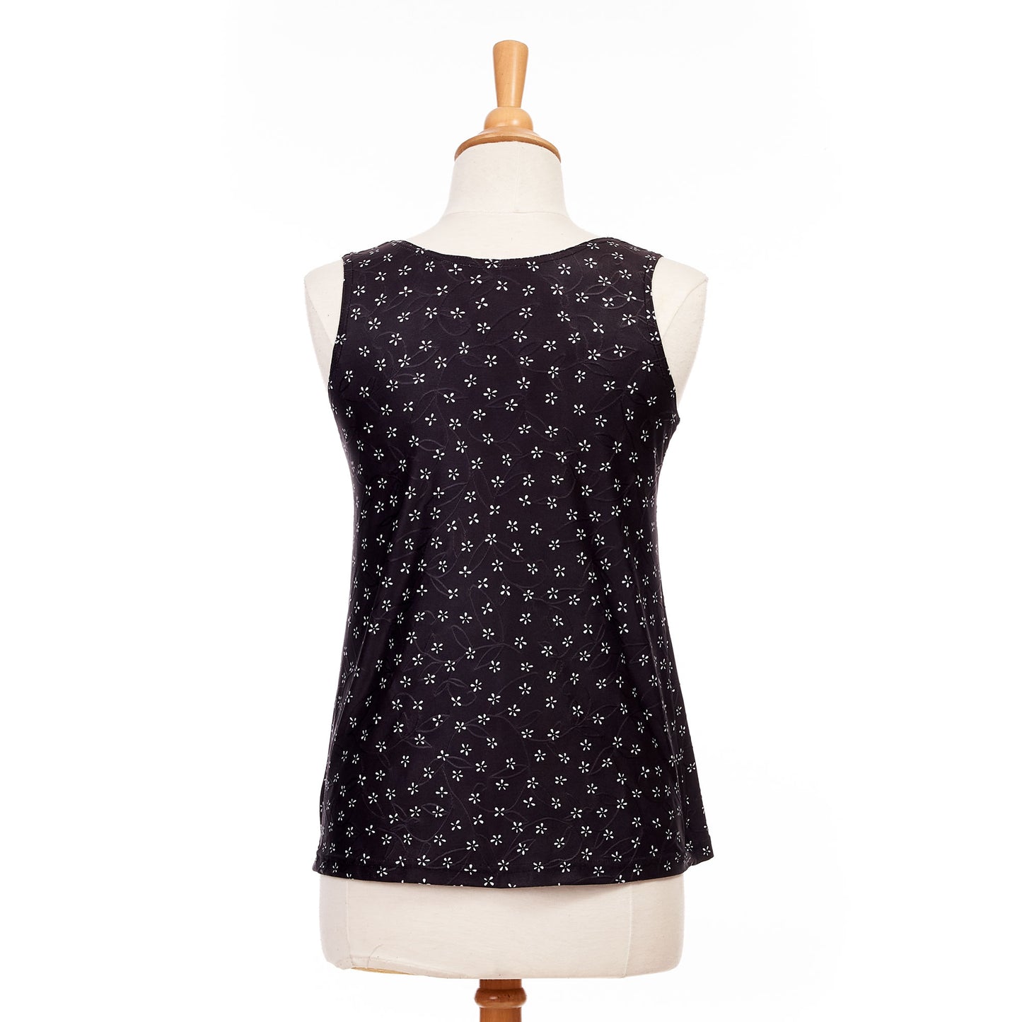 Claire Reversible Camisole - Black Daisies - Nothing Gets Lost