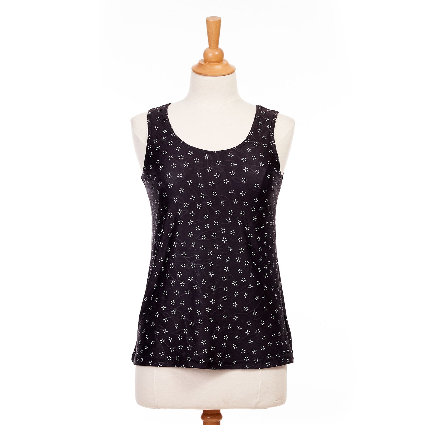Claire Reversible Camisole - Black Daisies - Nothing Gets Lost