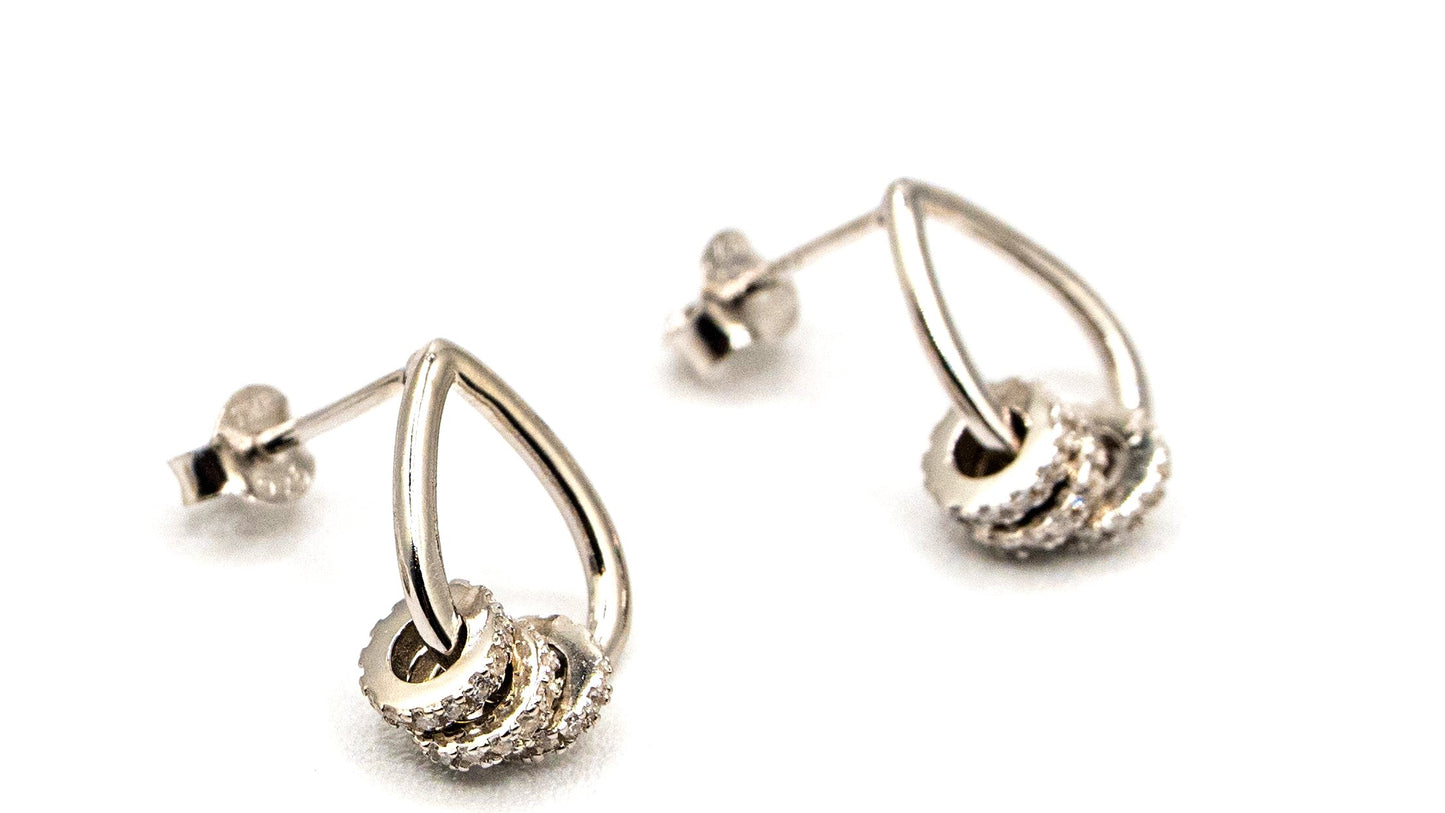 Boucles d'oreilles Goutte Enchantée - Rouge Argent 925