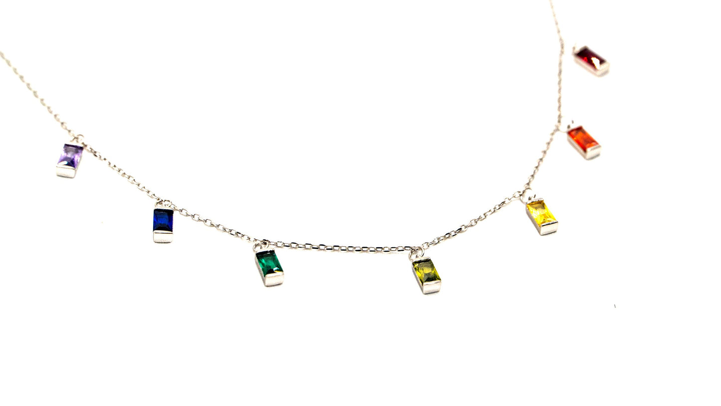 Collier Étincelles - Rouge Argent 925