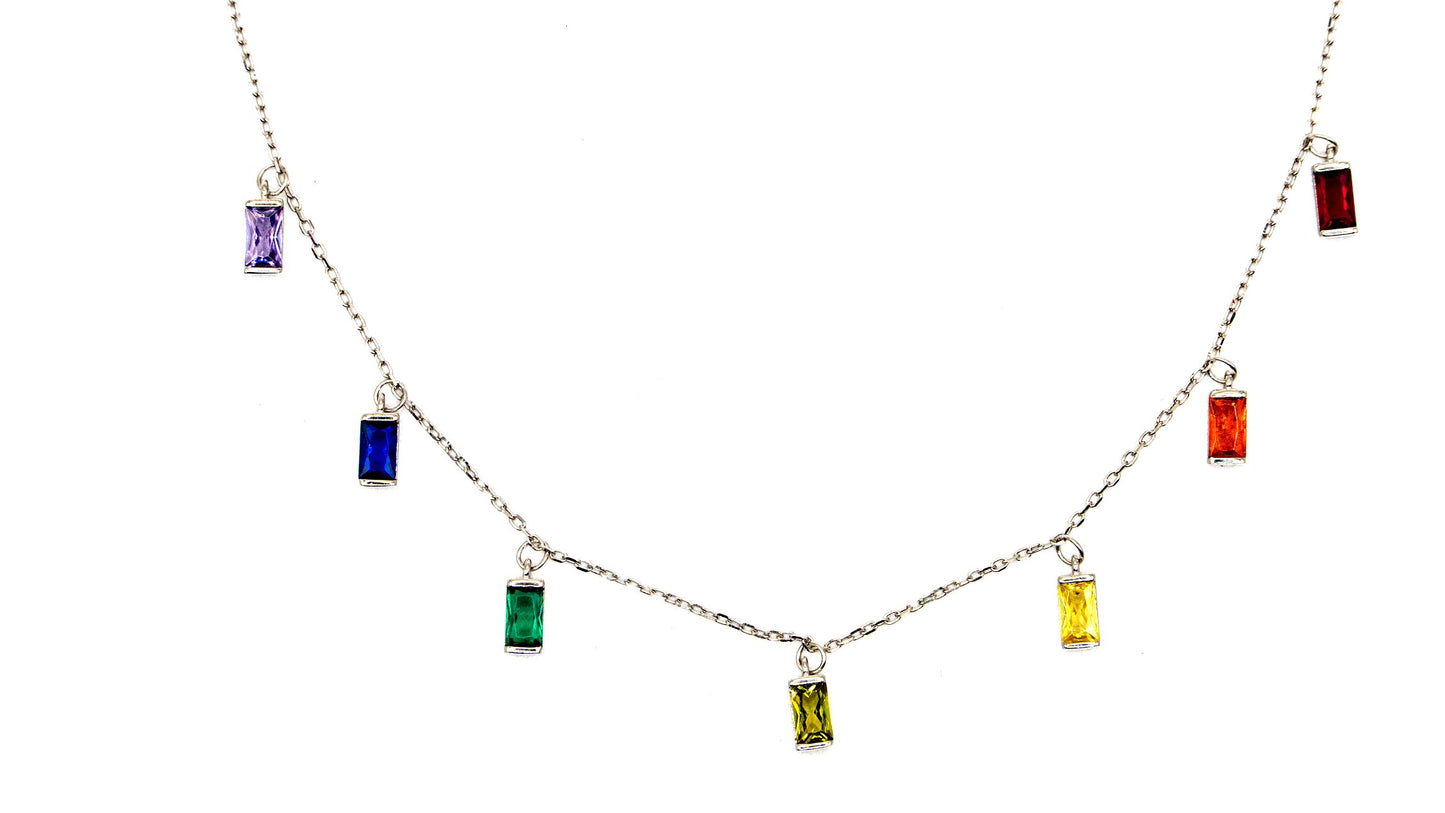 Collier Étincelles - Rouge Argent 925