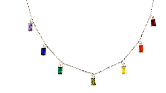 Collier Étincelles - Rouge Argent 925