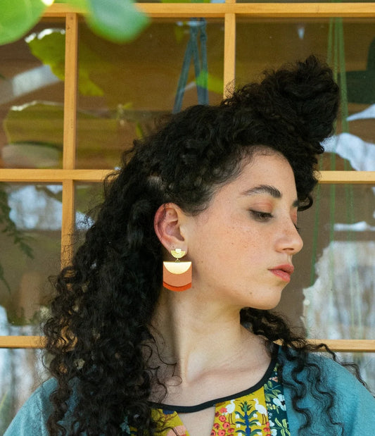 Boucles d'oreilles Scaffa - Mandarine - Kazak