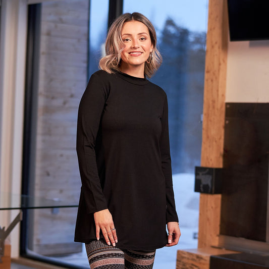 Tunique Observation Noir - Rien Ne Se Perd