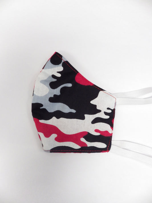 Camouflage blanc, noir et rouge