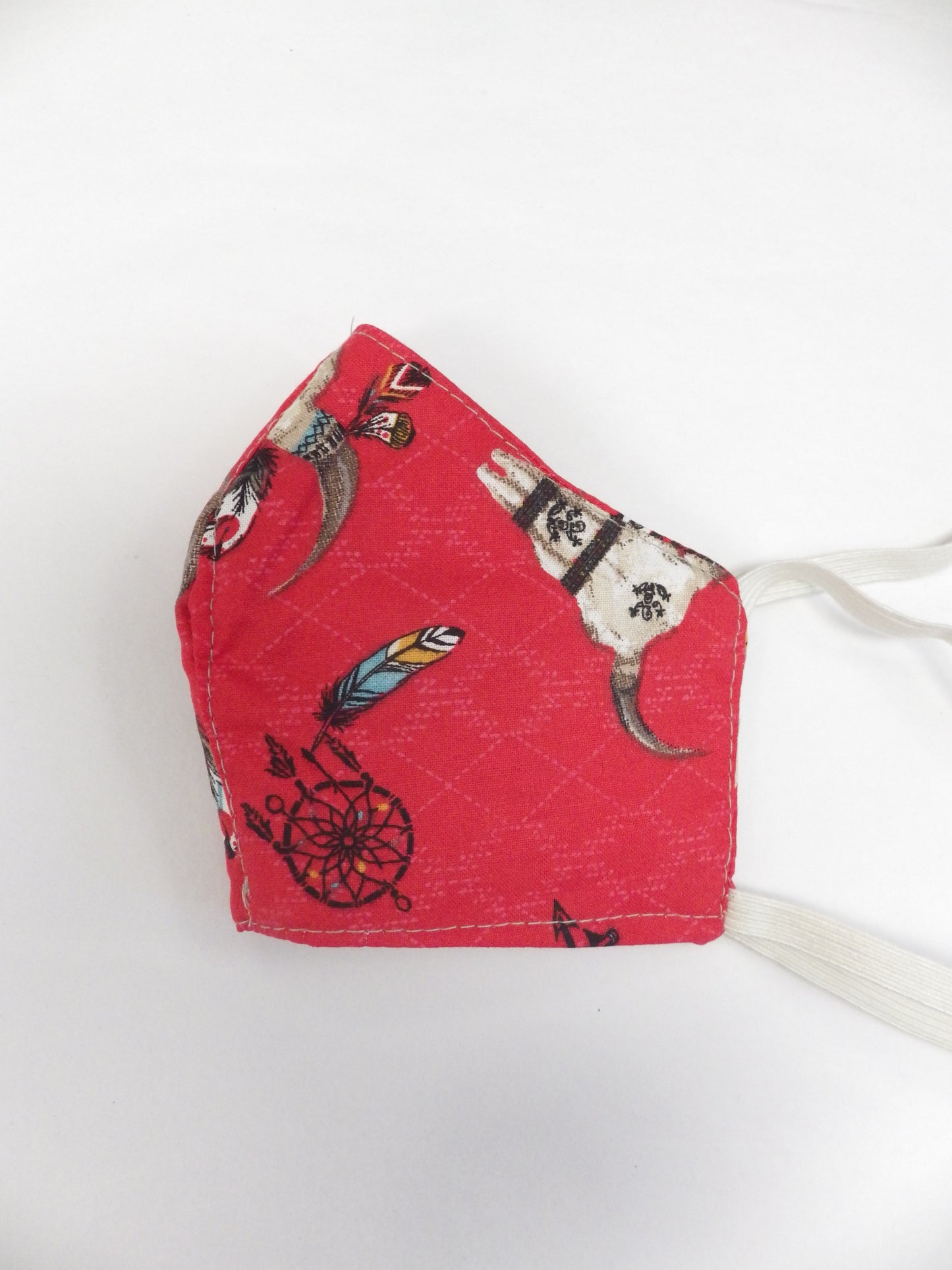 Rouge & motifs amérindiens et cornes