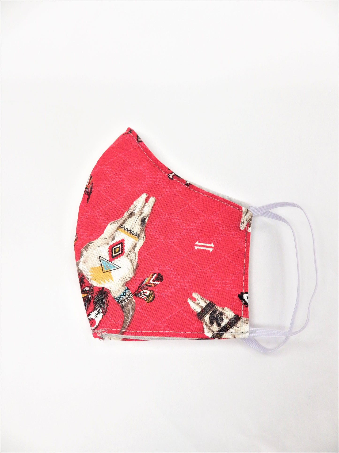 Rouge & motifs amérindiens et cornes