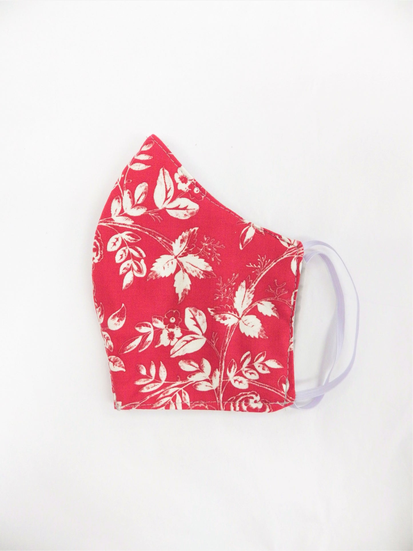 Rouge & fleurs blanches