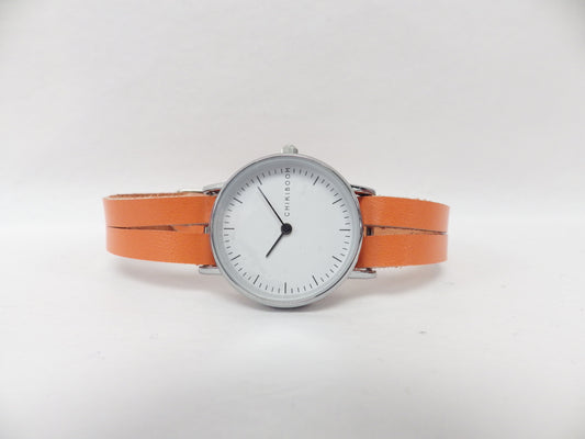 Montre mince orange Chikiboom
