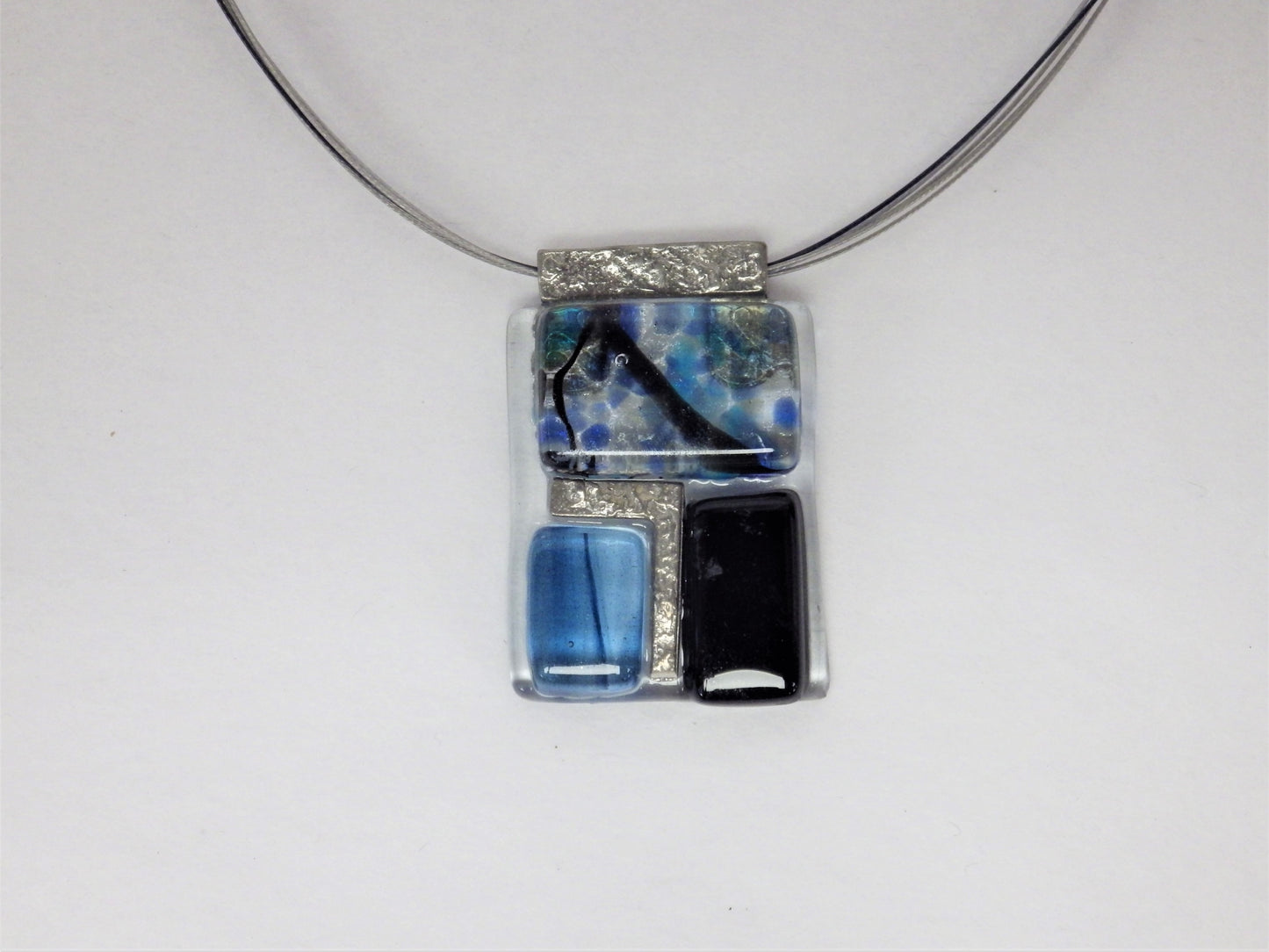 Multi-glass pendant necklace - Créart