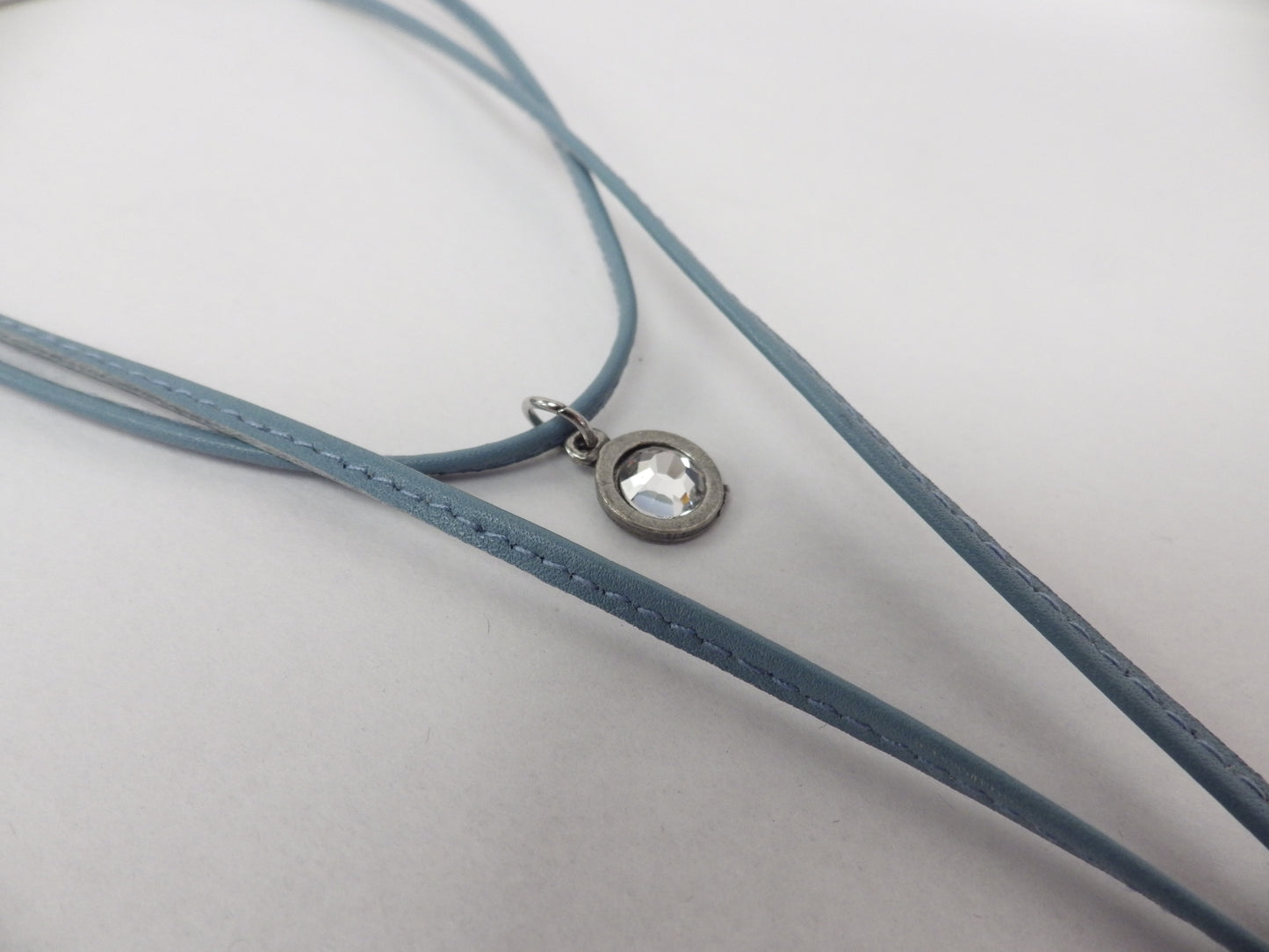 Collier long choker cuir - Créart