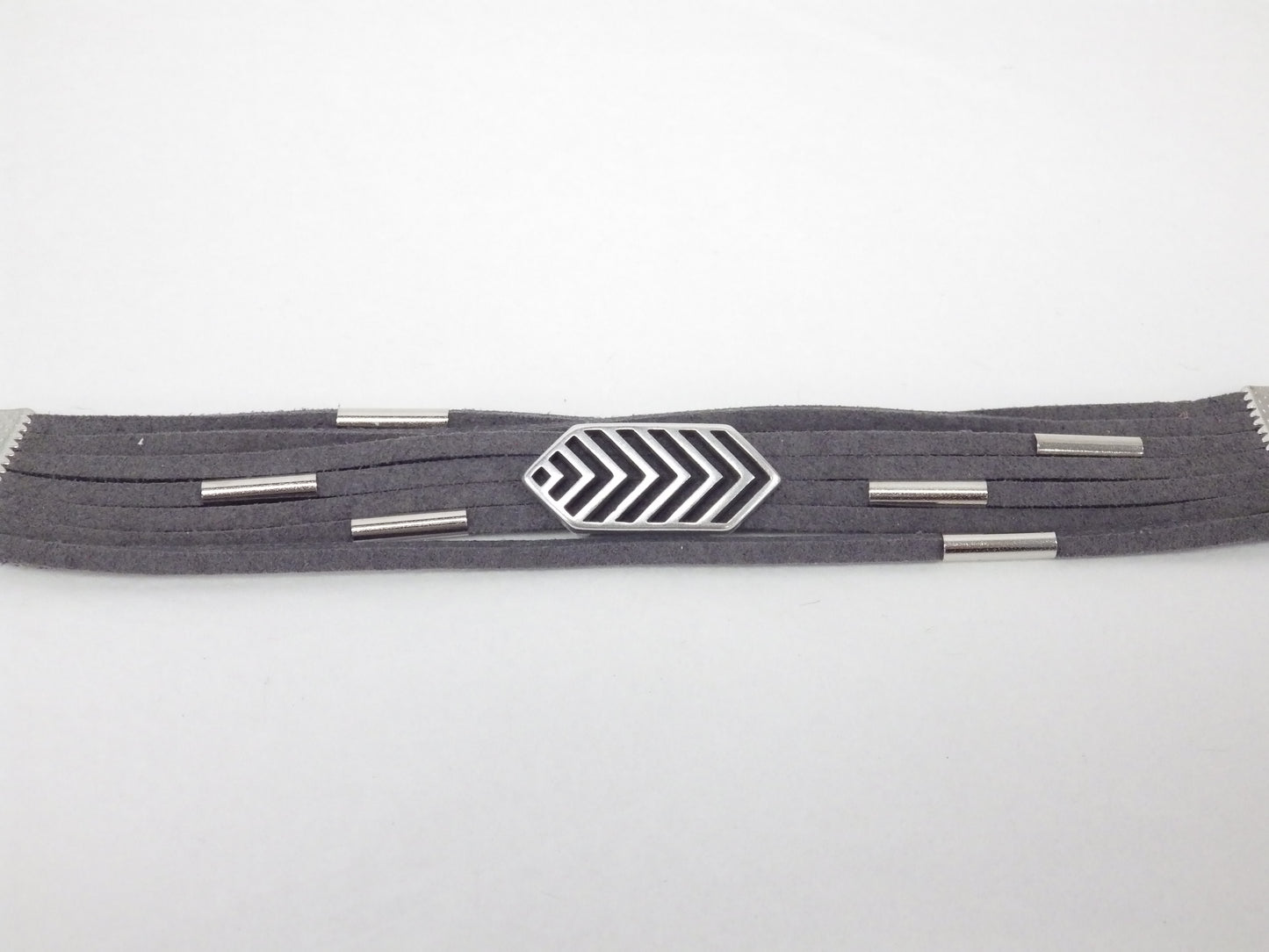 Bracelet cuir et inox - MJ Bijoux