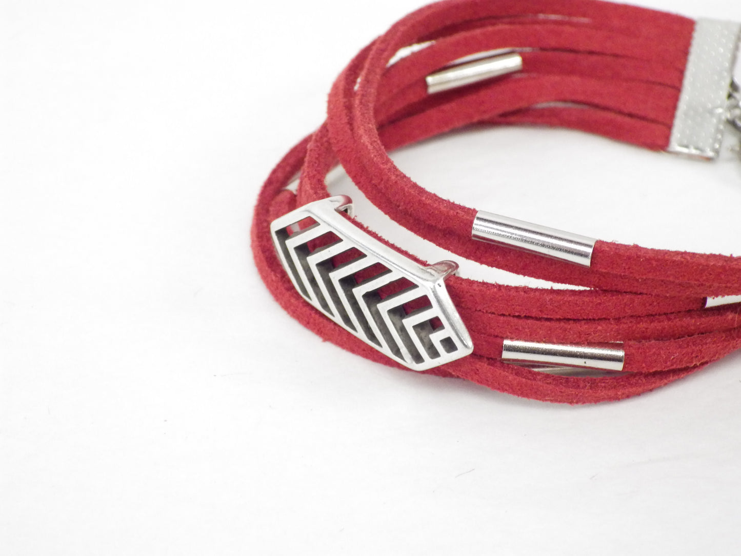 Bracelet cuir et inox - MJ Bijoux