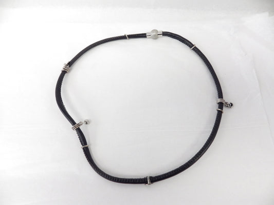 Collier/Bracelet avec file large - MJ Bijoux