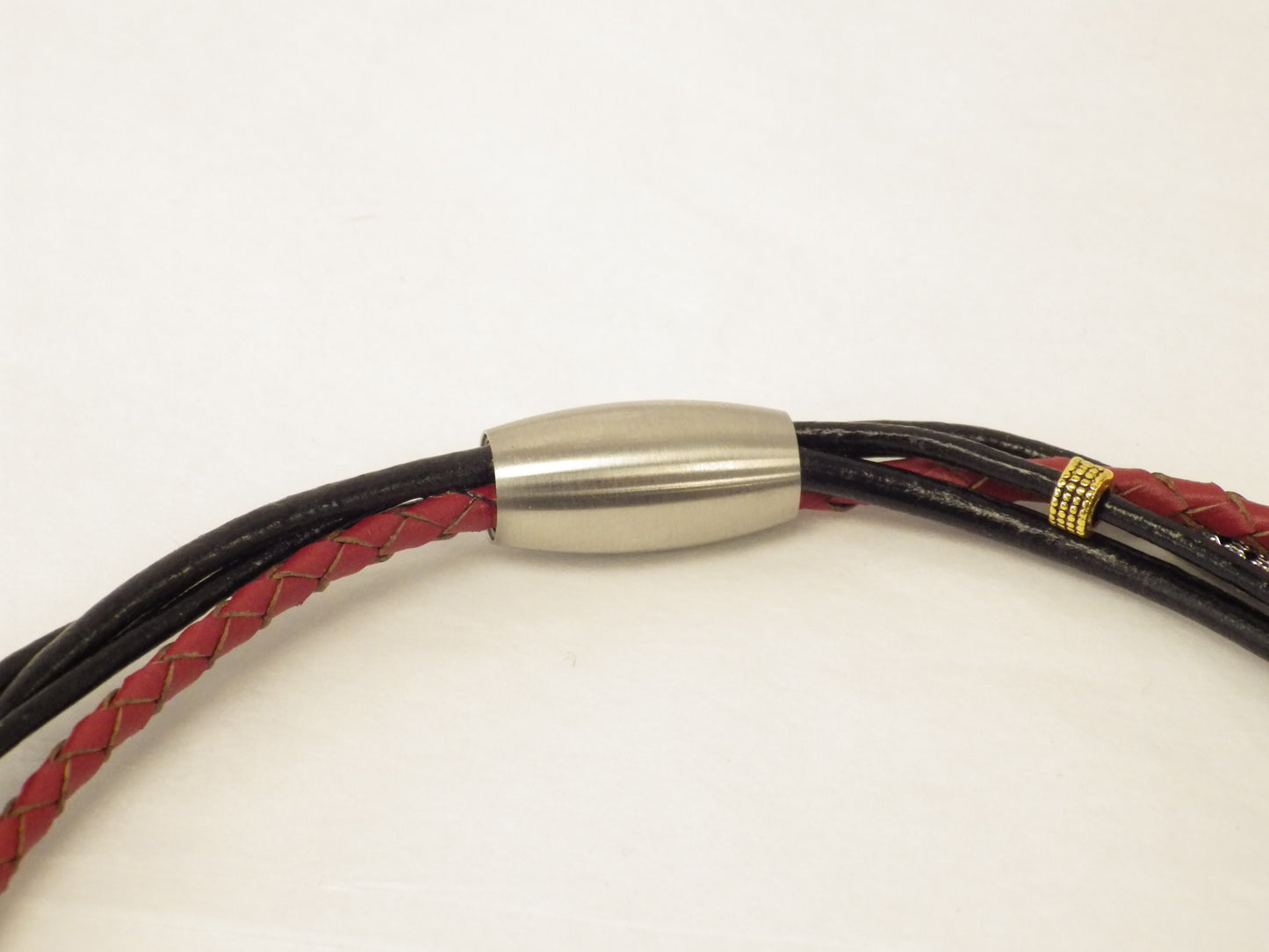 Collier/Bracelet avec tresse rouge - MJ Bijoux