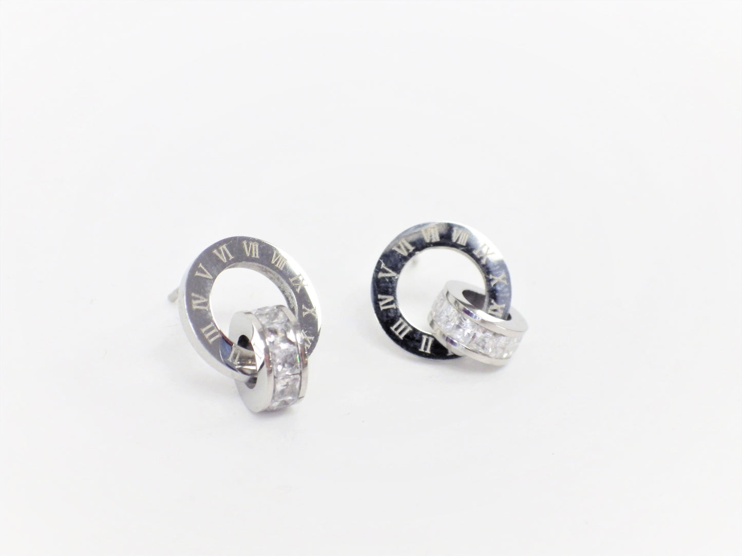 BO Ronde Double Chiffres Romain Inox - Rouge Inox