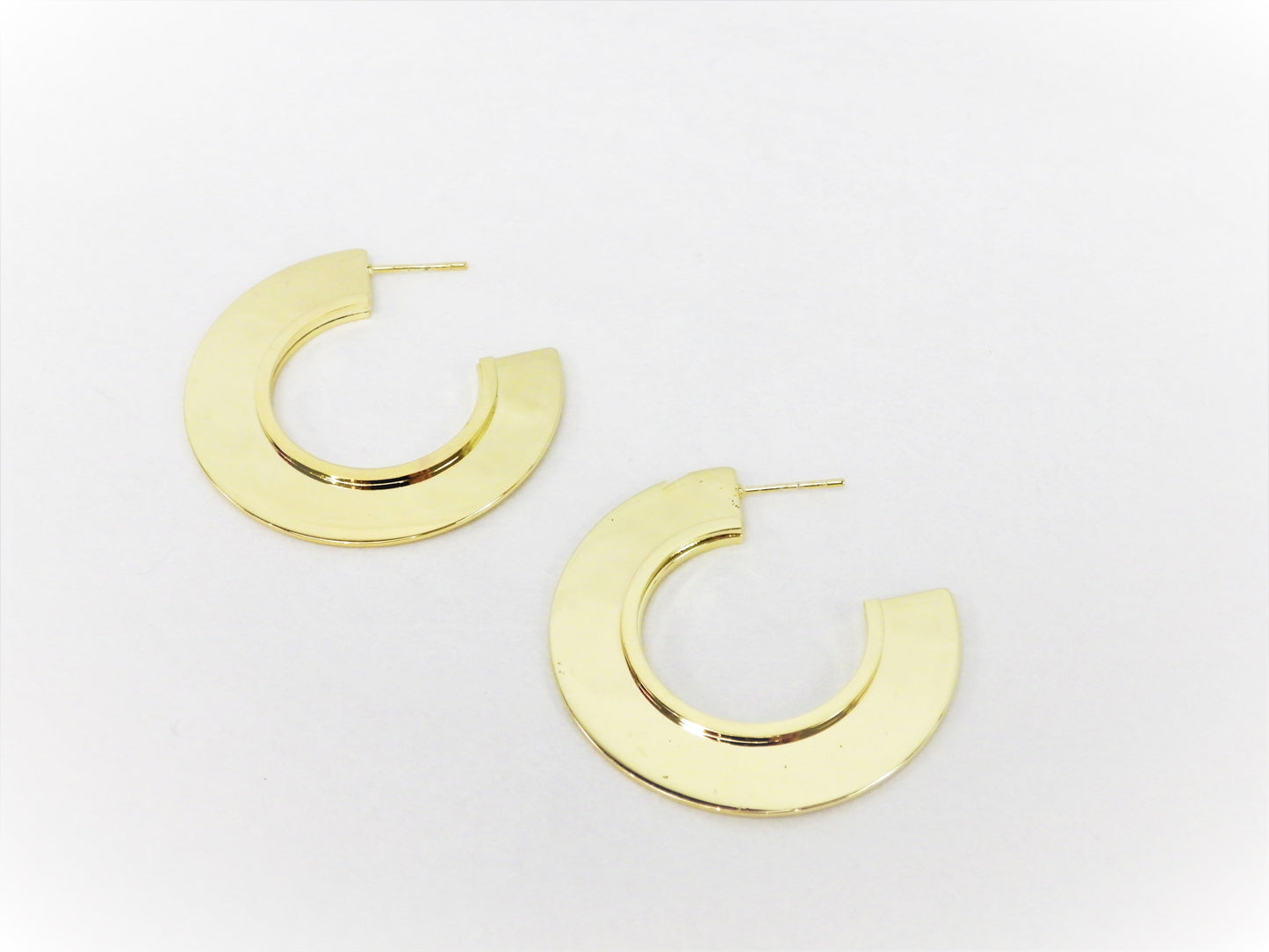 BO Large anneau coupé Inox Or - Rouge Inox