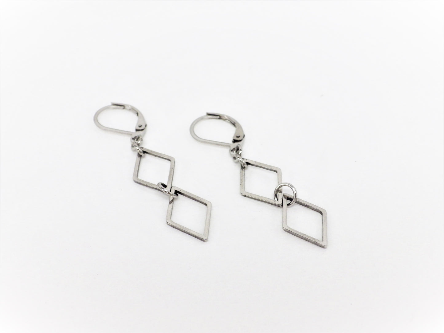 BO Losange Double Suspendus Inox - Rouge Inox