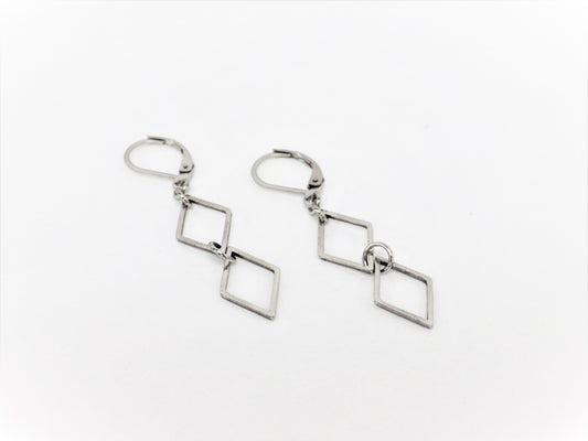 BO Losange Double Suspendus Inox - Rouge Inox