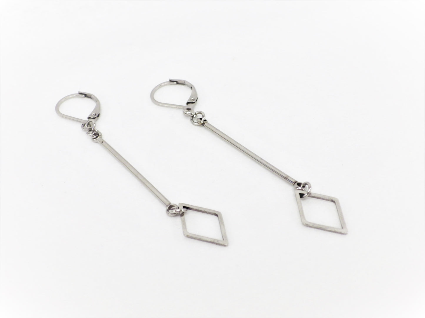 BO Losange et Tige Inox - Rouge Inox