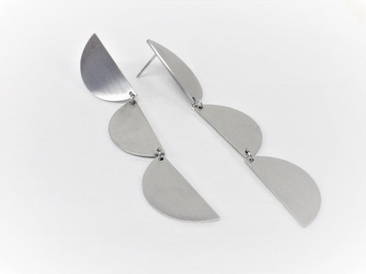 BO Triple demi-cercle suspendus Inox - Rouge Inox