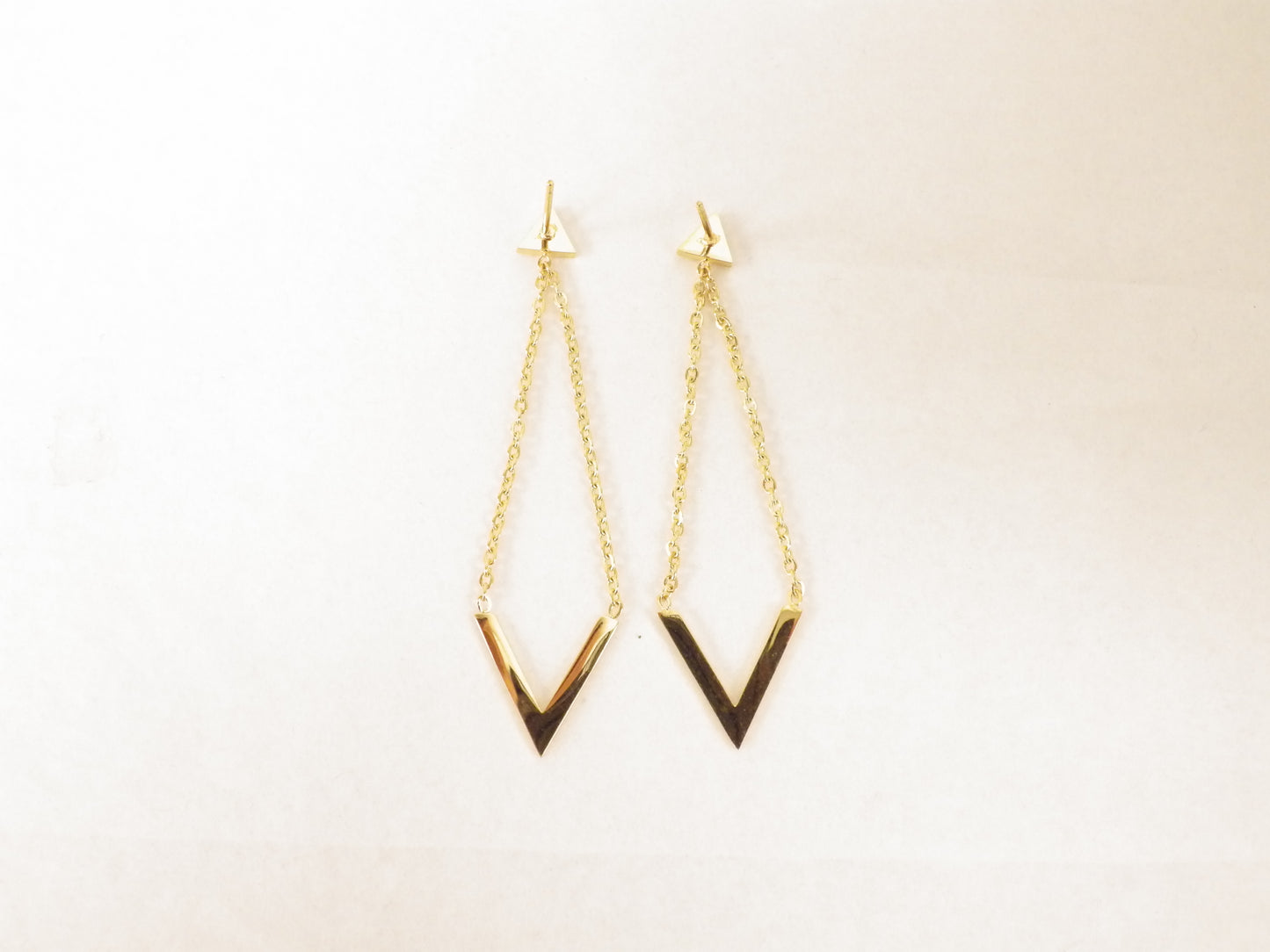 BO triangle et v or- Rouge inox