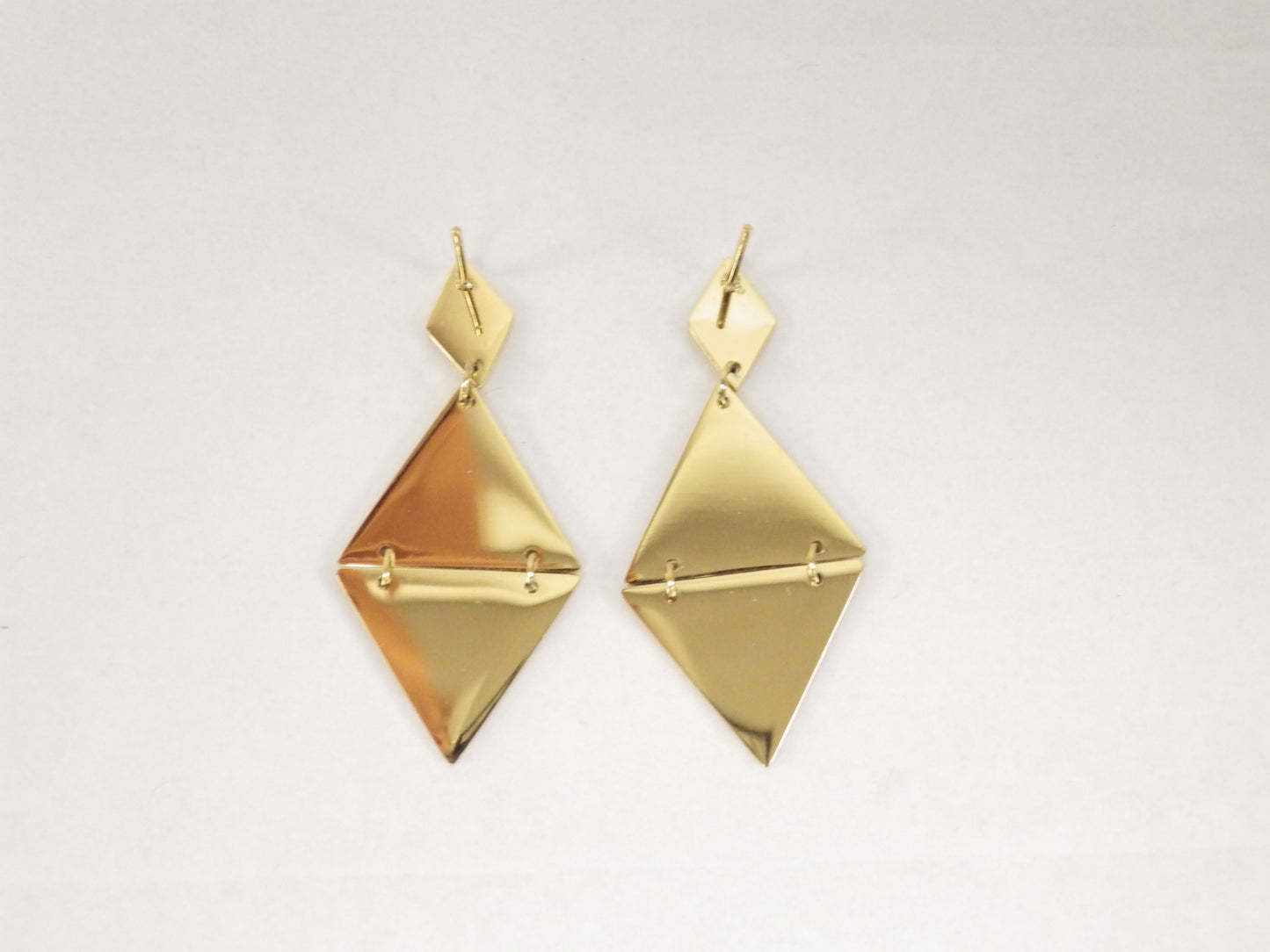 BO losange en triangle or- Rouge inox