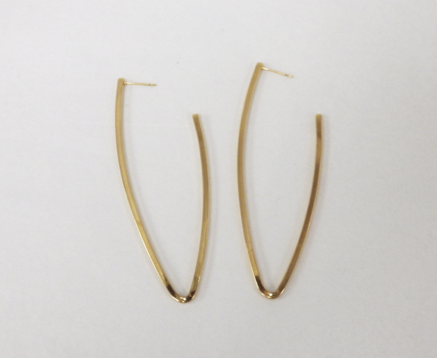 BO tige courbée or - Rouge Inox