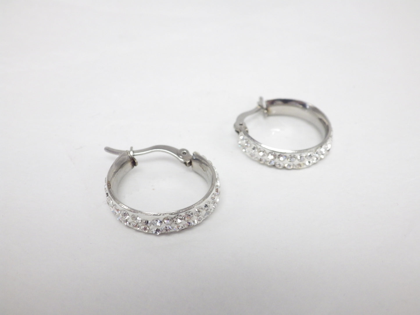 BO anneau double zircon argent - Rouge Inox