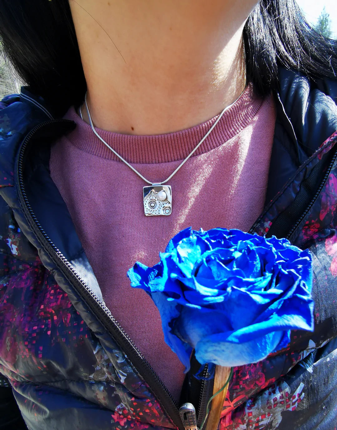 BRISE DE MER PERLÉE, pendentif argent sterling et perle d'eau douce - Marie-Ève Bordeleau