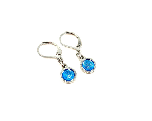 Suspendues à l'oreille Ronde 8mm Naturel - (Plusieur couleurs disponibles)