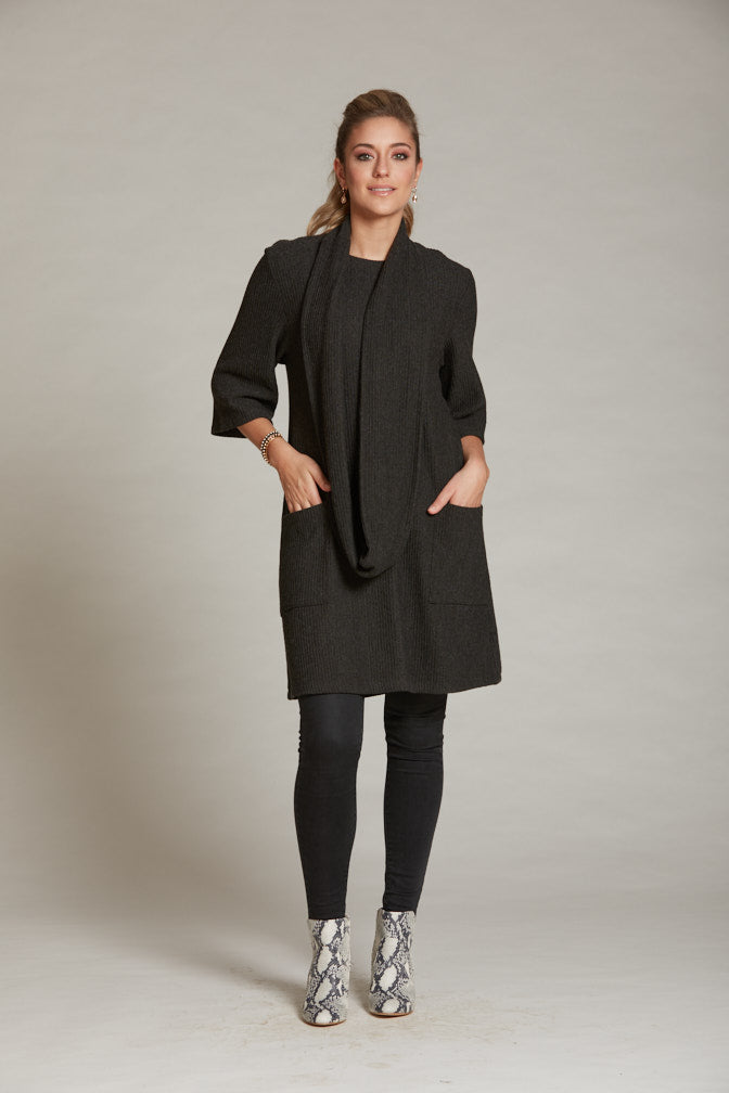 Robe Tunique Layer Noir - Luc Fontaine