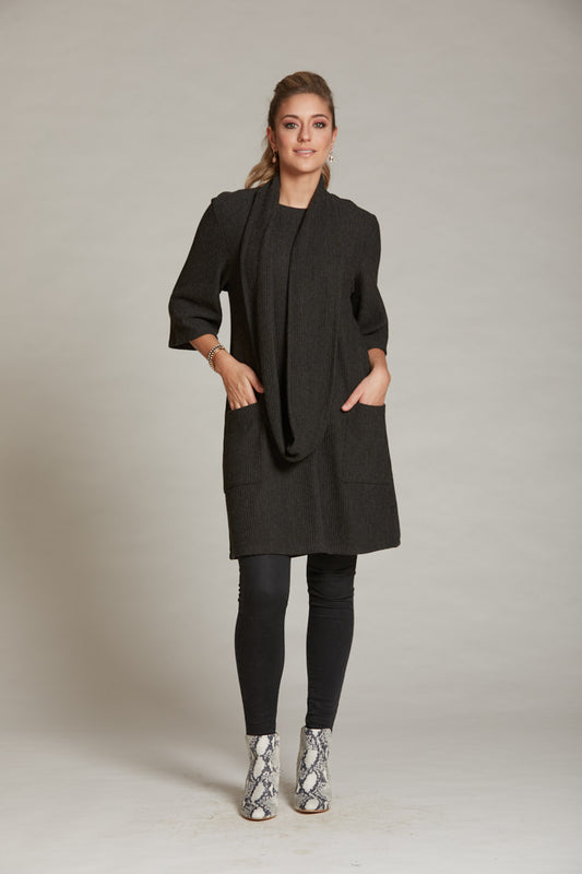 Robe Tunique Layer Noir - Luc Fontaine