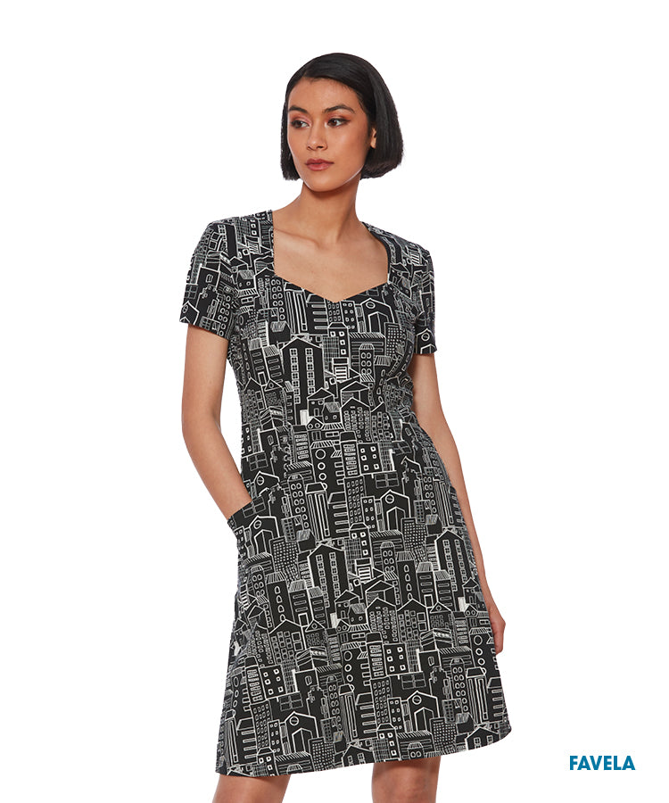 Robe Favela Noir - Luc Fontaine