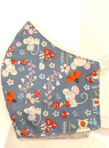 Grey blue &amp; mouse and flowers