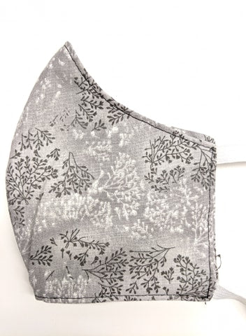 Gris & petit feuillage blanc et gris