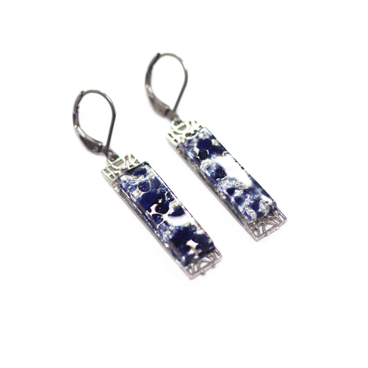 Boucles d’oreille Mosaïk deluxe en verre - Créart 2200ep (plusieurs couleurs disponibles)