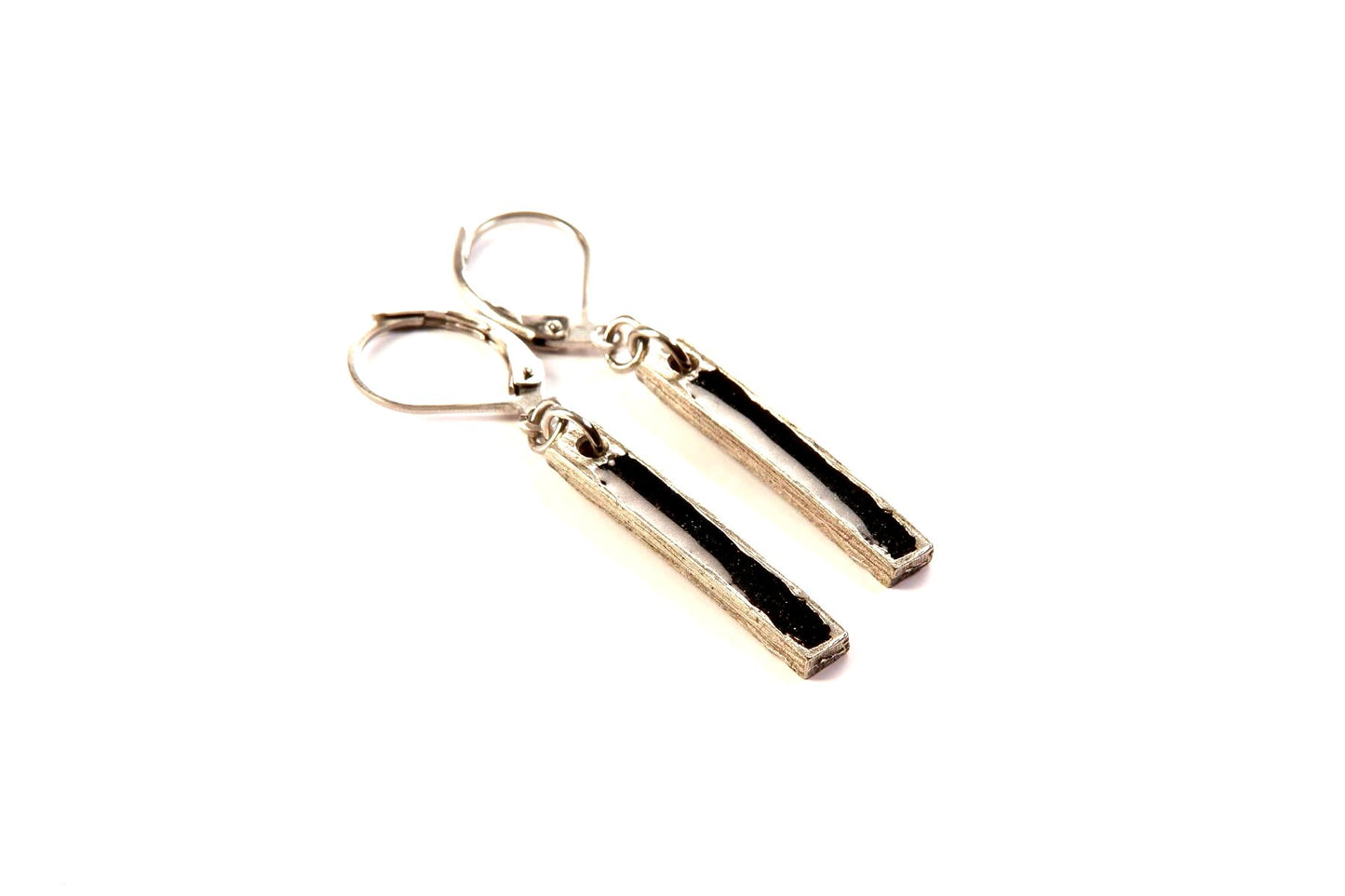 Suspendues à l'oreille Tige Art 24mm Naturel - Rouge Bijoux