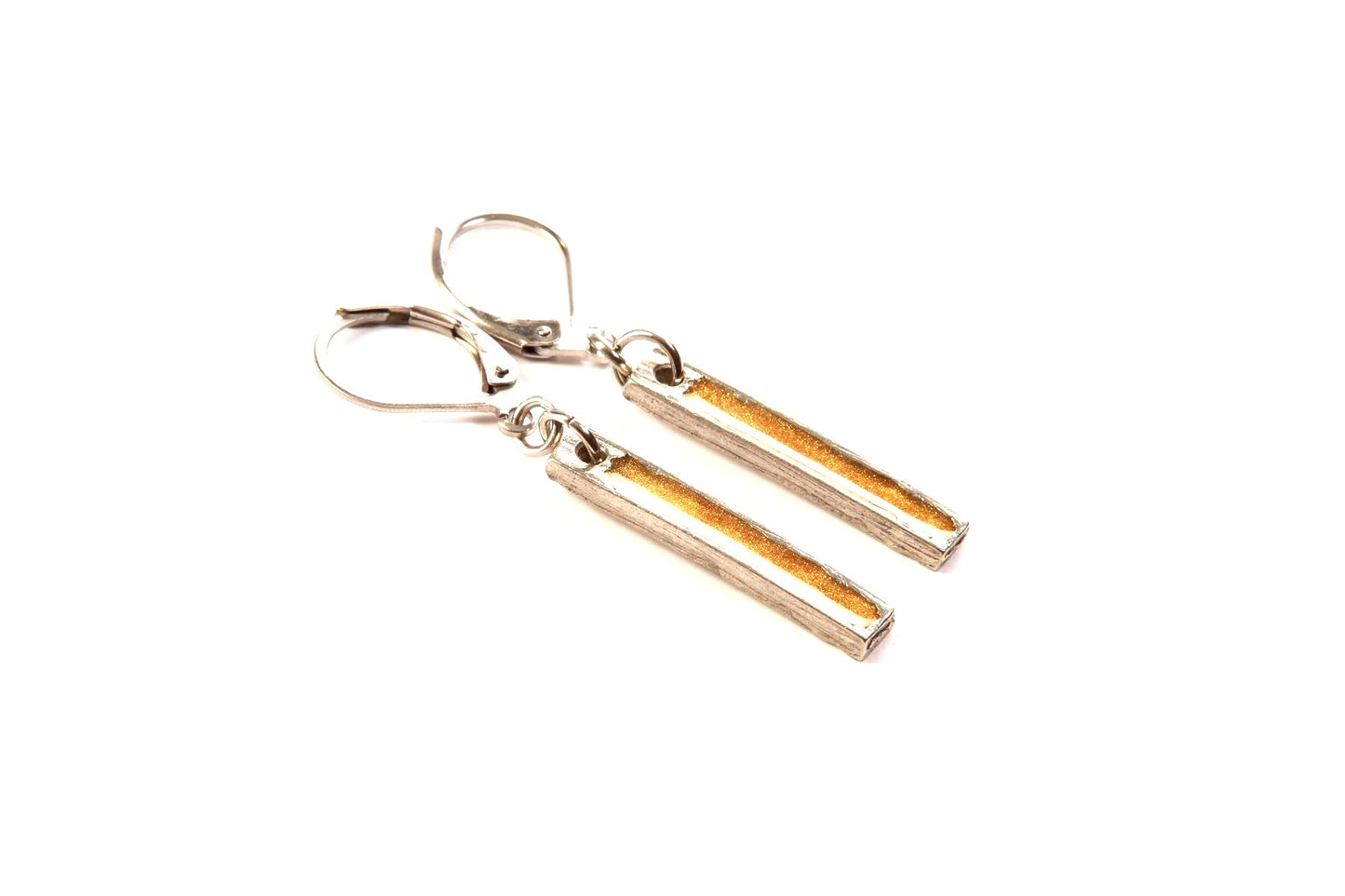 Suspendues à l'oreille Tige Art 24mm Naturel - Rouge Bijoux