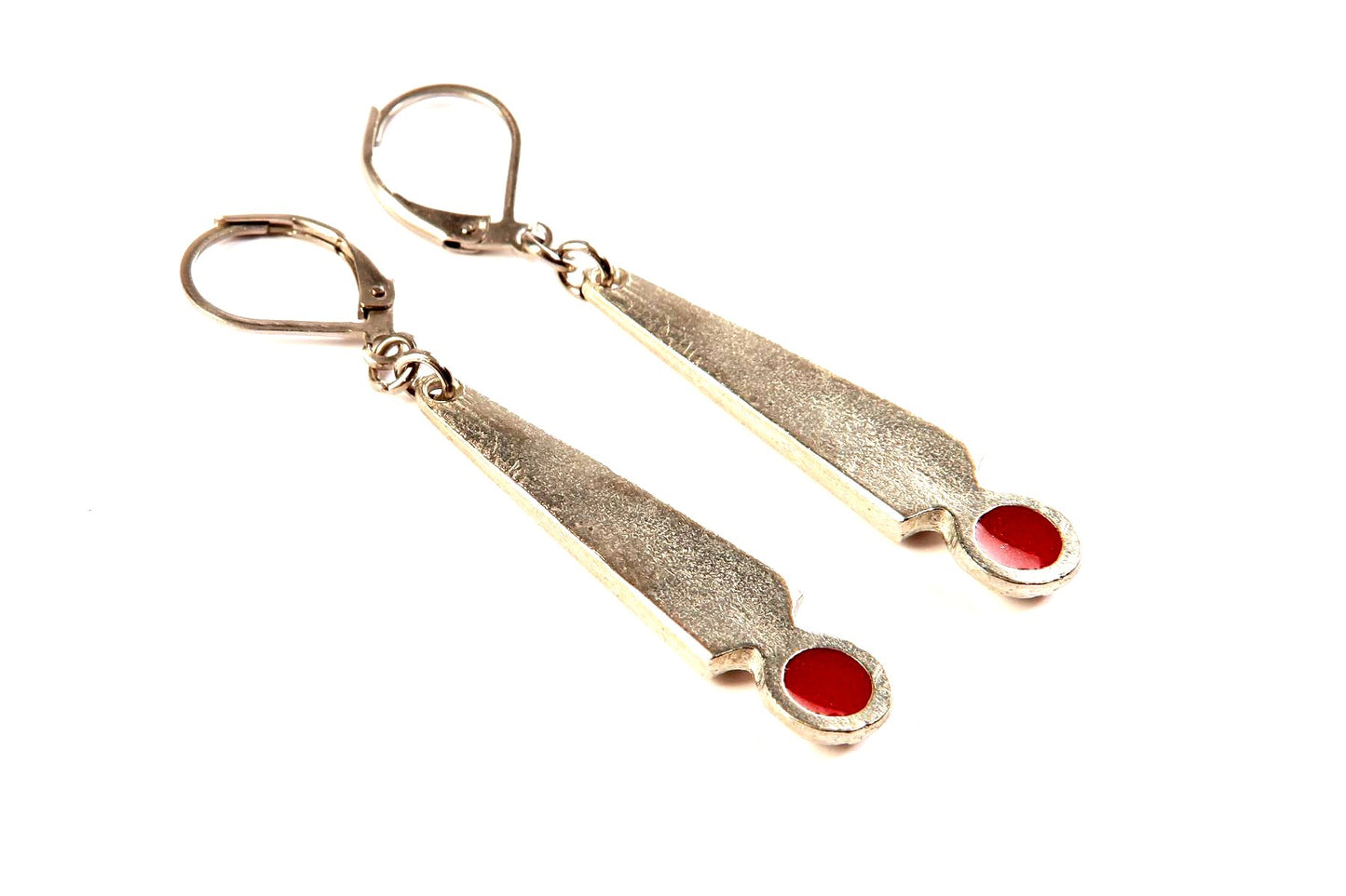 Suspendues à l'oreille Exclamation Naturel - Rouge Bijoux