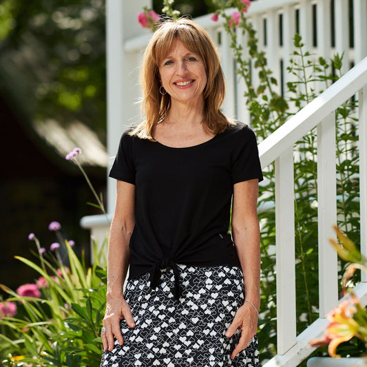 T-shirt Camélia - Noir - Rien ne se Perd