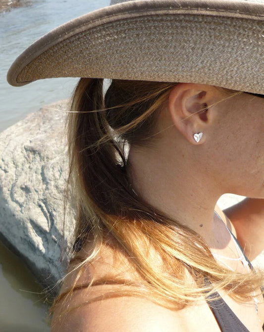 Boucles d'oreilles Petit coeur fixe - Marie-Ève Bordeleau