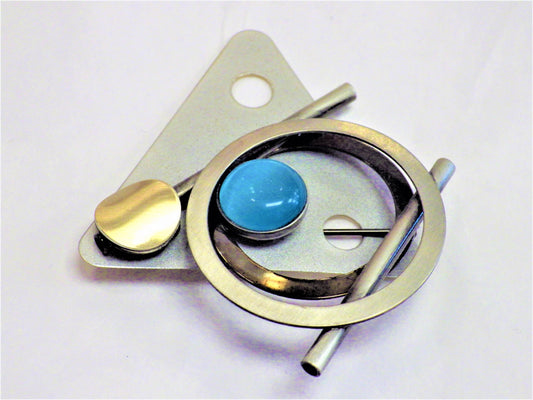 Broche bleu clair - Christophe Poly