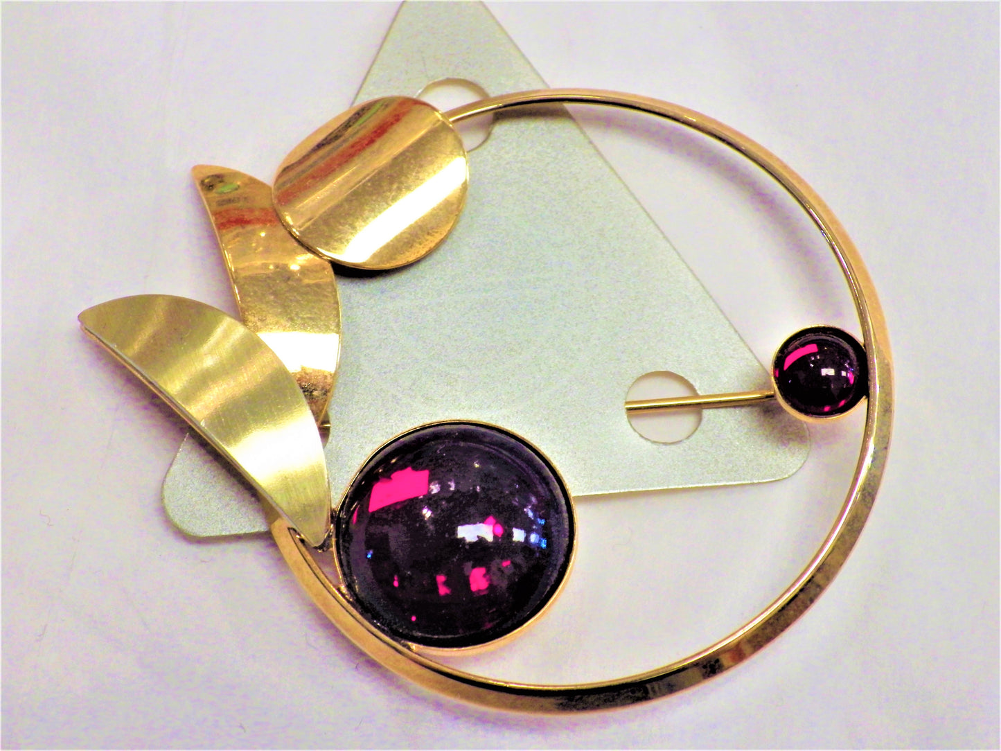 Broche rouge et or - Christophe Poly